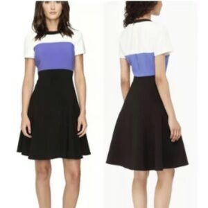 Kate Spade Black, White, and Purple Mini Dress